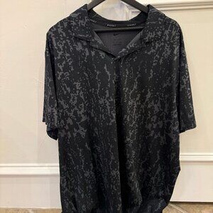 Nike Golf Digi Camo Polo Black Grey XXL